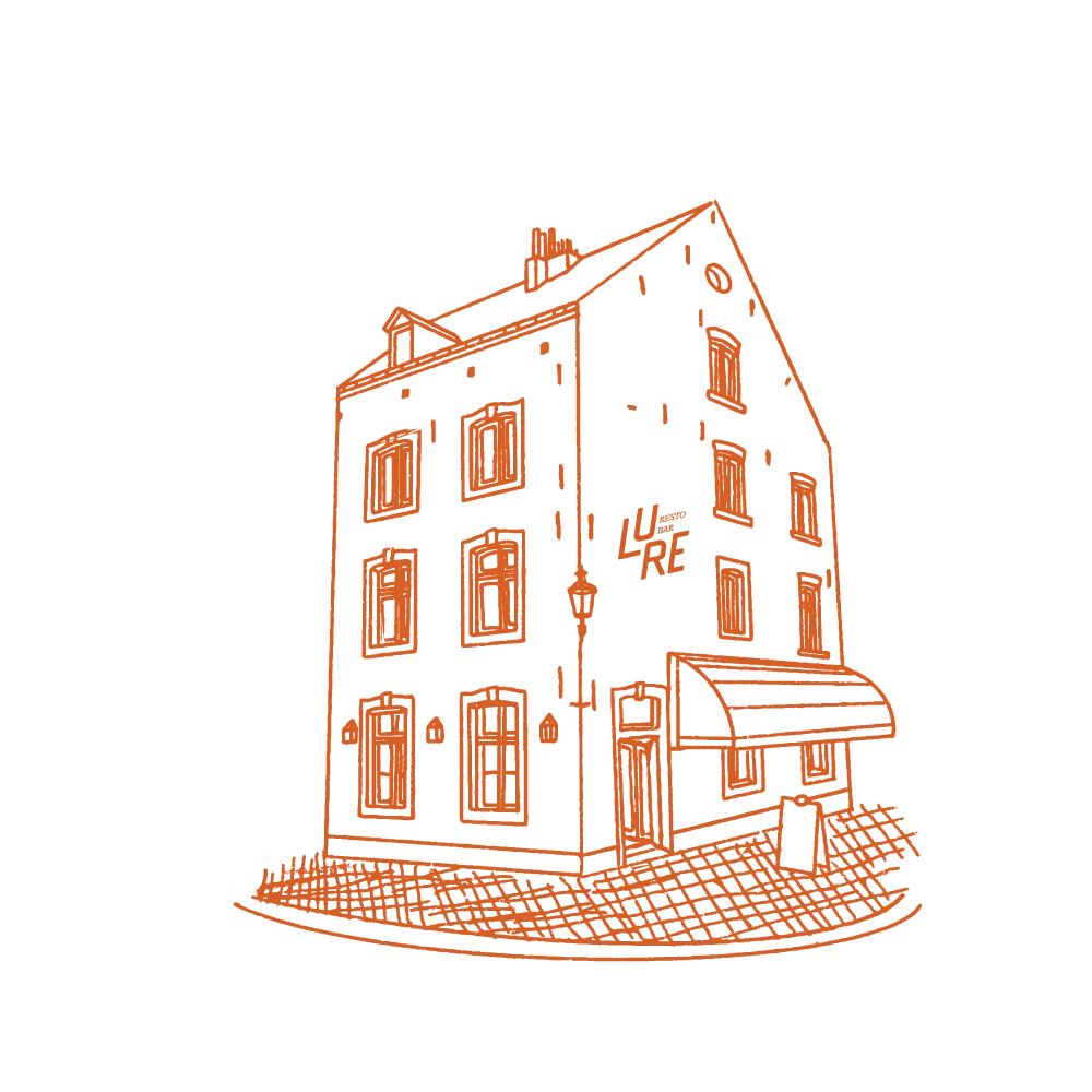Illustration de la maison de Restobar LURE au 7 Grote Looiersstraat